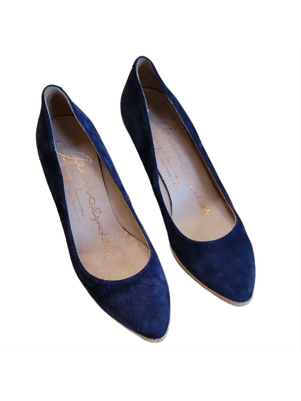 GAIMO Teva Navy Blue Suede Espadrille Wedge Shoes Size 39 (8.5 US) EUC